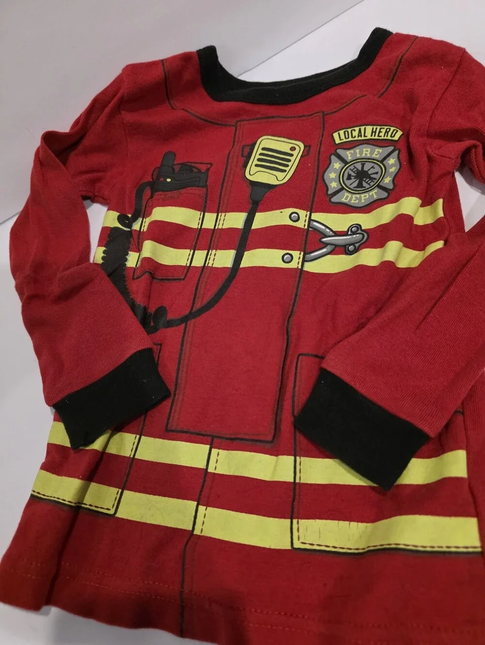 Kids Red Firefighter Pajama Set Gap Organic Cotton Size 3